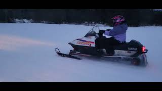 Brooke on her sled February 2022