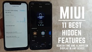 Miui 11 best hidden unique features in any xiaomi device / Always on display / timers / hindi