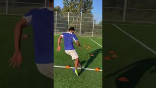 The BEST drill🔥to improve dribbling speed #soccer #soccerskills #footwork  #football #shorts #skill