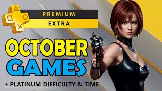 Playstation Plus Extra & Premium Games October 2024 - All Games + Platinum Difficulty & Time