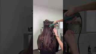 Как накрутить локоны на утюг #прическа #hairstyle