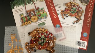 Dimensions Christmas Ornaments Cross Stitch Kits - Review and WIP n Chat