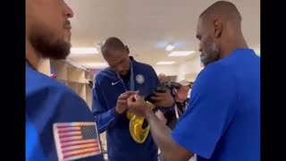 Team USA Sign Each Others Shoes & Jersey’s After Winning Gold Medal