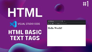 Web Development #1: HTML - Adding the first text elements