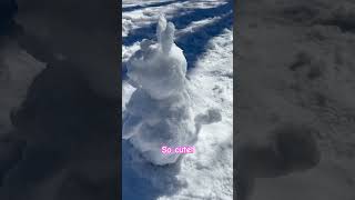 So cute snow rabbit 😅 #amazing #socute #viralvideo #rabbit