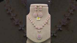 #American diamond necklace set| SS jewellery hub || For more videos check my channel description..