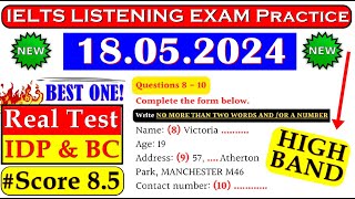 IELTS LISTENING PRACTICE TEST 2024 WITH ANSWERS | 18.05.2024