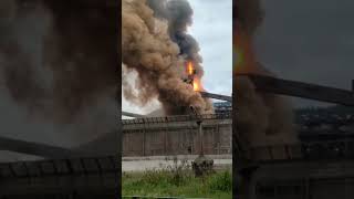 Incencio alto horno veriña Arcelor #asturias #shortvideo #shorts #short #shortsfeed #incendio