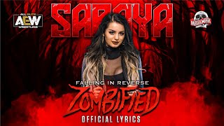 AEW Saraya -"ZOMBIFIED"- Official Lyrics X Visualizer Mix (Wwe MusicalMania)