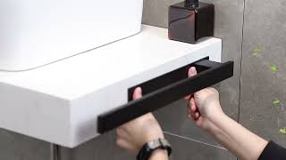 How To Fit A Towel Rail - YIGII Self-adhesive Black Towel Rail