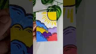 Easy sunset drawing idea. 🌇 #easydrawing #satisfying #creativeart #shorts #painting #acrylicpainting