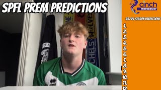 Cinch Premiership 23/24 league table Predictions