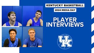 Kentucky Basketball Media Day 2024 Player Interviews