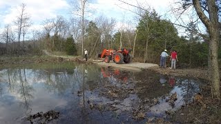 Clearing our Creek Culvert after a Storm - Time Lapse