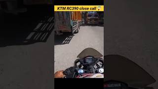 KTM rc 390 close call 😱😱 #ktm #rc390 #closecall #bike #rider #shorts