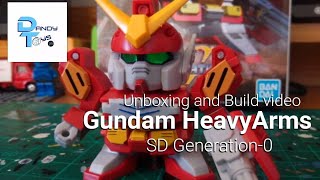 Unboxing and building Gundam Heavy Arms SD Generation Zero