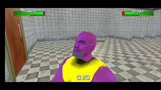 Shrek Vs Thanos in bathroom