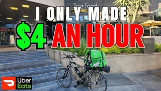 Uber eats bike delivery. Worst night ever. $4 an hour! Part 2/2