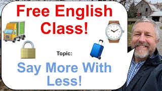 Let's Learn English: Topic: Too Many Words! 🧳⌚🚛