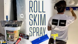 [Easy Method] ROLLER Plaster, SKIM Coat and SPRAY Your Drywall