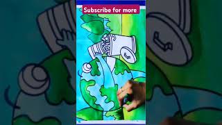 Swachh Bharat Abhiyan Poster Drawing/Clean India Green India Drawing Easy/Easy Drawing #shorts