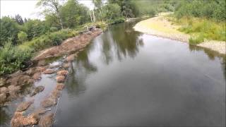 Flying the Aquacopter quadcopter at the Coho Sanctuary