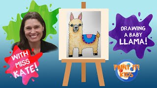 Drawing for Kids - How to Draw a Baby Llama - Art for Kids - Cute drawings