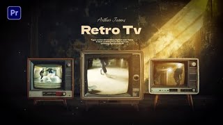 Retro Tv in Dark Room Template For Premiere Pro