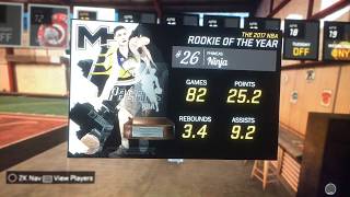 NBA2K17 PS4 My Career- Rookie Of The Year. Playoffs R1G1