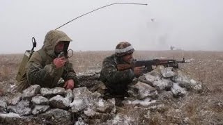 Под свистом снародов ополчения бойцы в Зоне АТО 19 12 Донецк War in Ukraine