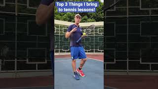 Top 3 things that I bring to all your #tennis #lessons #tennislessons #equipment #service #training