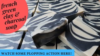 Making and Cutting French Green Clay Activated Charcoal Soap with Anise and Spearmint