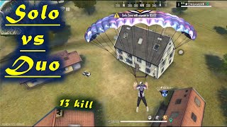 Solo vs duo freefire gameplay// Pocox3 freefire gameplay