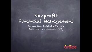 Nonprofit Accounting | Nonprofit Financial Management | Webinar