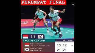 Hasil Thomas Cup 2024 Indonesia vs Korsel