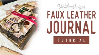 Faux Leather Journal Tutorial | Lovely Old Books Crafting Printables Kit