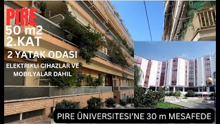 PIRE,  50m2, 2.Kat, Pire üniversitesi'ne 30 metre mesafede, Elektrikli cihazlar ve mobilyalar dahil