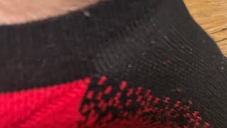 Black Red Bottom Ankle Socks