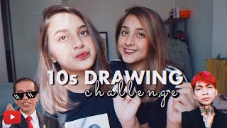 10 SECONDS DRAWING CHALLENGE | gambar anu berbulu dalam 10 detik?! 🤯