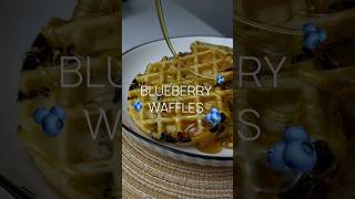 Homemade Blueberry Waffles Recipe #blueberrywaffles #easyrecipe #fluffywaffles #breakfastrecipes