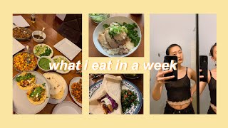 what I eat in a week as a busy med student (healthy-ish, realistic, lots of asian food)