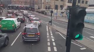 London Bus journey on route 4 from Blackfriars Station to Finsbury Park Station Via Angel