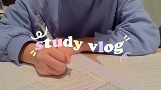 study vlog + study with me! 🌷🤍 | june holidays, a levels 💻