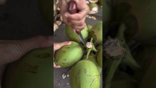 Pink colour coconut 🥥🌴 cutting oddly satisfying #shorts #ytshorts #coconut #satisfying