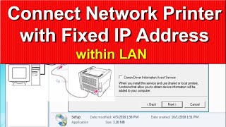 How to Connect Network Printer with fixed IP Address 🔥🔥🔥