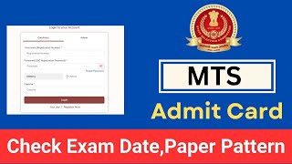 SSC MTS EXAM DATES 2024, Admit Card, Exam Pattern, Full Details