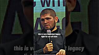 Khabib: "I really hope Islam will become UFC champion, its for the legacy of our team." 💪🏻