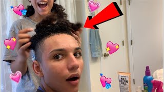 MY BOYFRIEND LET ME DO HIS NATURAL HAIR AND THIS HAPPENED....