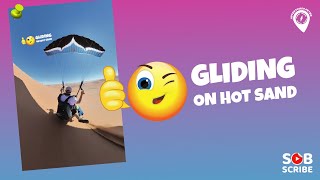 🤯 Gliding On Hot Sand | Paragliding | Skydiving | Parachute 🔥 ADVENTURES FEVER #shorts