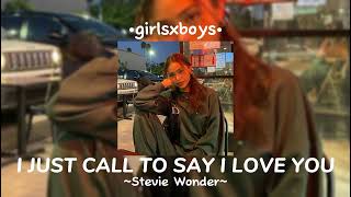 I JUST CALL TO SAY I LOVE YOU // Stevie Wonder // speed up 📀👜